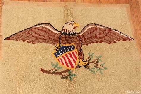Antique Hooked American Eagle Rug 41024 Nazmiyal Antique Rugs
