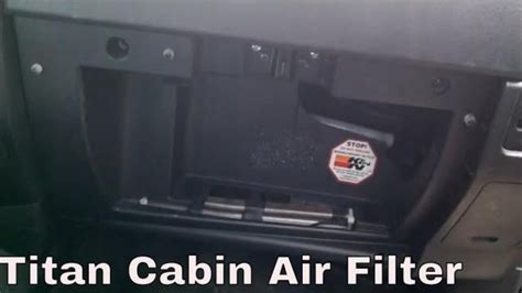 Nissan Titan Cabin Air Filter Replacement YouTube