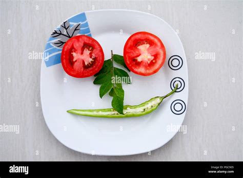 vegetable salad decoration Stock Photo - Alamy