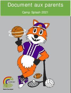 Document Aux Parents Camp Splash 2021 Ville De Saint Constant