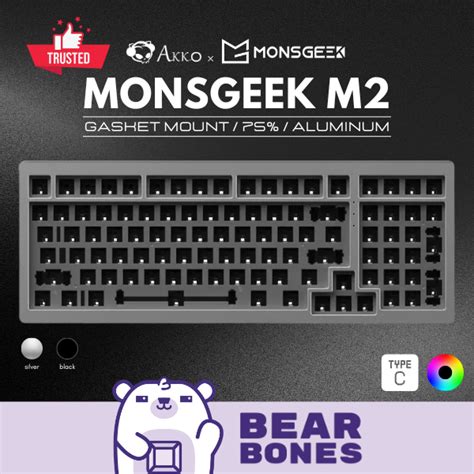 Monsgeek M Silver Barebones Kit Aluminum Hot Swappable Rgb Local Version Shopee