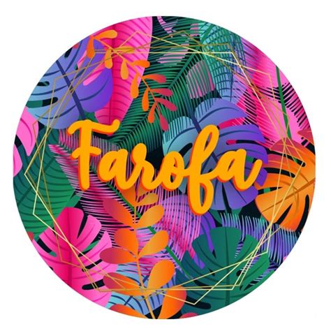 Painel De Festa Redondo Sublimado Em Tecido Tema Farofa Shopee Brasil