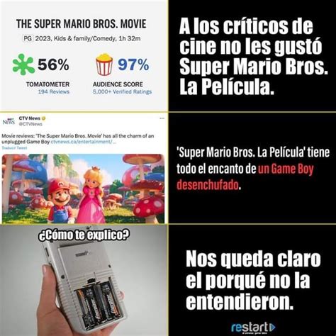 Otro Gran Trabajo De Los Cr Ticos De Rotten Tomatoes Con Super Mario