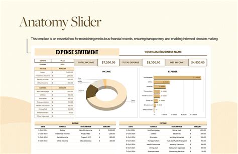 Expense Statement Template in Excel, Google Sheets - Download ...