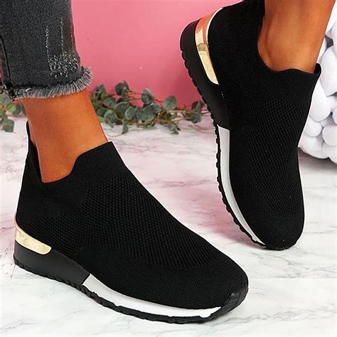 YOTAMI Women's Stretch Cloth Casual Sports Shoes for Walking ...