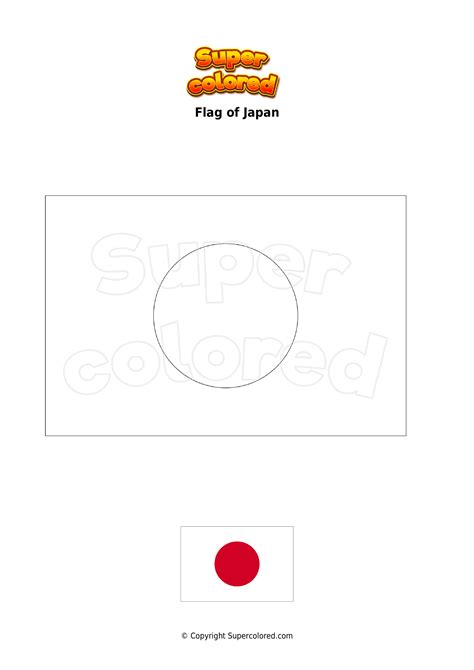 Coloring page Flag of Japan - Supercolored.com