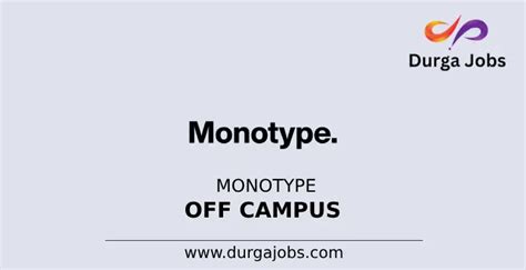 Monotype Off Campus Drive 2024 For Engineer Trainee In Noida