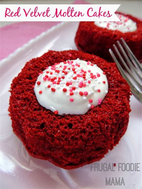 Frugal Foodie Mama: Red Velvet Molten Cakes