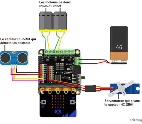 Construction Dun Robot Microbit Qui Détecte Et évite Les Obstacles