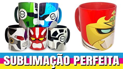 SUBLIMAÇÃO EM CANECAS COLORIDAS Como estampar caneca colorida para