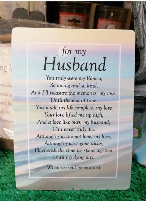 Graveside Memorial Card For My Husband Cottage Garden Centre