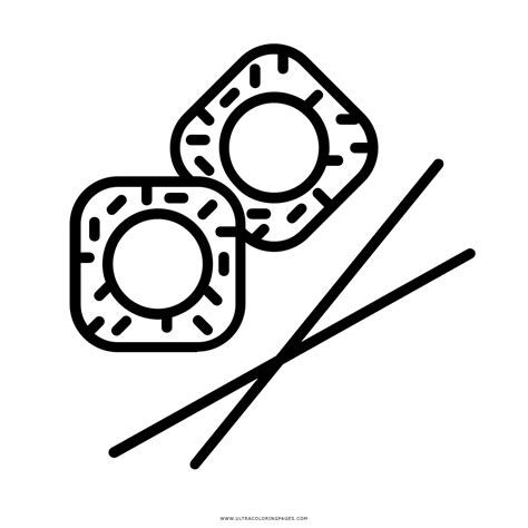 Sushi Coloring Page Ultra Coloring Pages