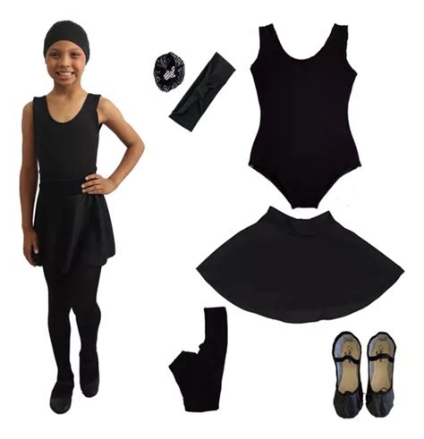 Kit Roupa De Ballet Infantil Itens Uniforme Bale Preto Parcelamento