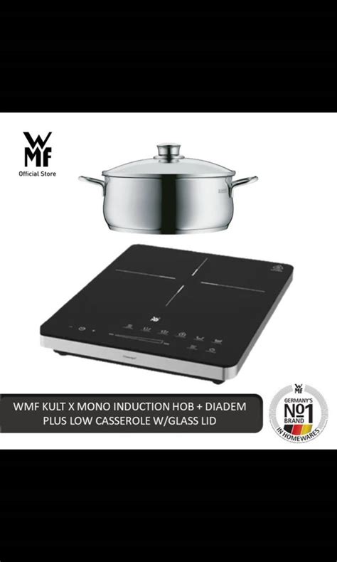 Wmf Kult X Mono Induction Hob Diadem Plus Low Casserole W Glass Lid