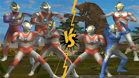 Ultraman Tiga Vs Cosmos Ace Vs Jack Ultraman Vs Gomora Tiga Vs