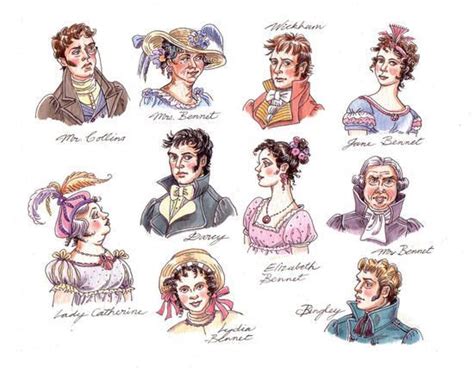 Pride And Prejudice Characters In 2024 Pride And Prejudice Characters