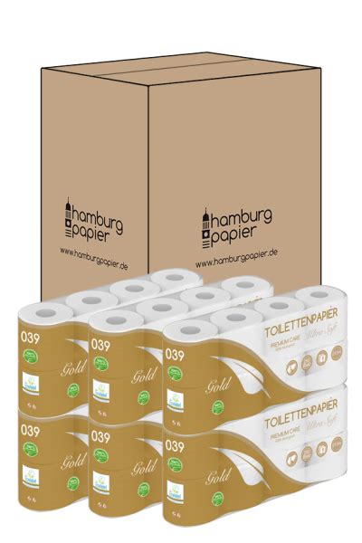 Toilettenpapier 3 lagig GOLD Ultra Soft Zellstoff hochweiß