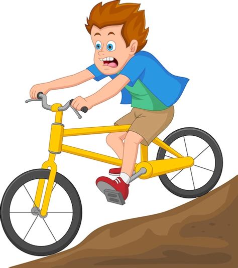 Person Riding A Bike Uphill Clipart