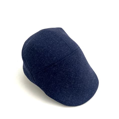 Lightweight Lambswool Flat Cap Selby In Navy — Karen Henriksen