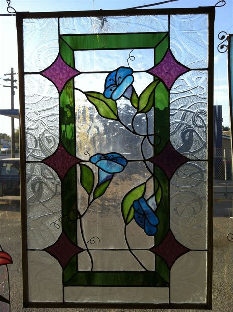 Stained Glass Morning Glories Beautiful Stained Glass Flowers Faux Stained Glass Stained