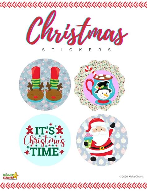 Christmas Stickers Print Your Own For Free Kiddycharts