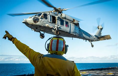 Aviation Boatswains Mate Handling 3rd Class Keifer Galbraith Signals