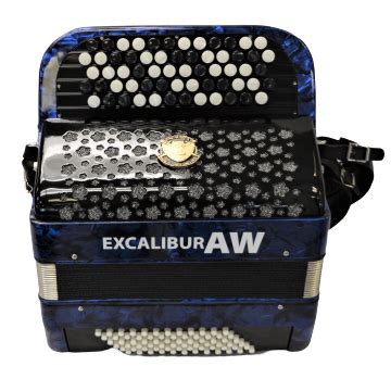 Excalibur Super Classic 72 Bass Chromatic Button Accordion Midnight