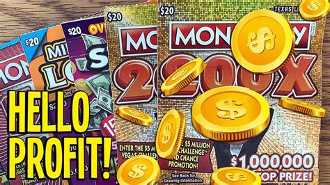 Hello Profit 🤑💰 5x 20 Tickets 💵 Playing 120 Tx Lottery Scratch Offs Youtube