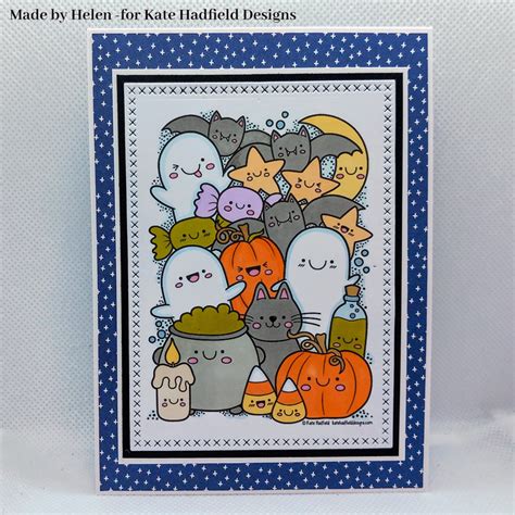 Creative Team Gallery Kawaii Halloween Colouring Page Kate Hadfield