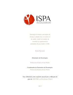 Preench Vel Dispon Vel Repositorio Ispa A Satisfao Dos Utentes Os