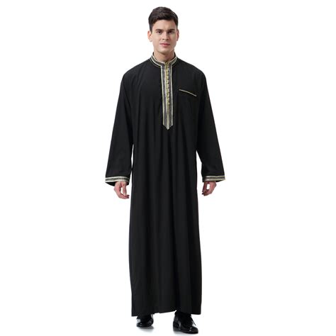 Muslim Men S Arab Kaftan Thoub Abaya Dress Saudi Thobe Robe Islamic