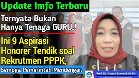 Imfo Honorer Hari Ini Aspirasi Honorer Tendik Soal Rekrutmen Pppk