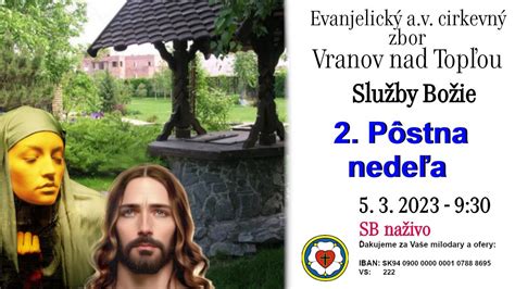 Služby Božie VT 5 3 2023 2 Pôstna nedeľa YouTube