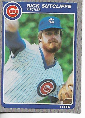 1985 Fleer Rick Sutcliffe Card EBay