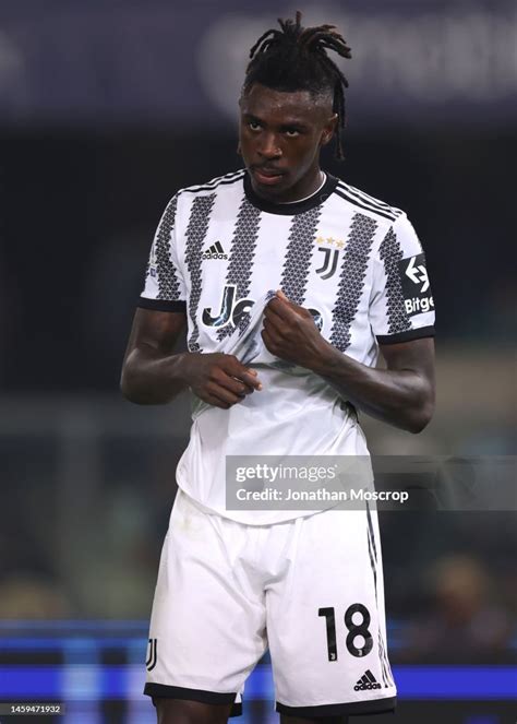 Moise Kean of Juventus reacts during the Serie A match between Hellas ...