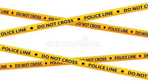 Police Line Do Not Cross Tapes Crossed Yellow And Black Caution Stripes Stock Vector