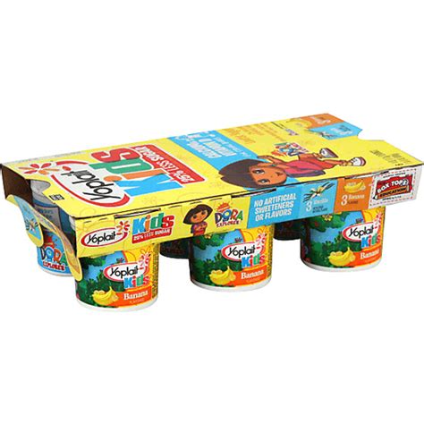 Yoplait Kids Yogurt, Lowfat, Nickelodeon, Dora the Explorer, Assorted ...