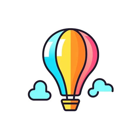 Premium Photo Cute Cartoon Hot Air Balloon