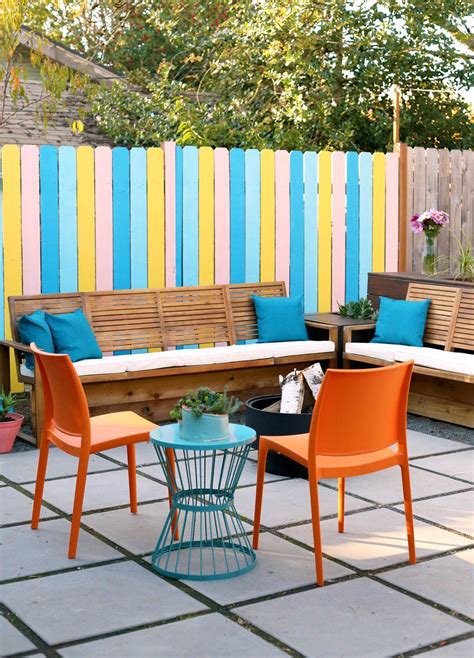 Our Colorful Small Space Patio Makeover With Before And After Photos