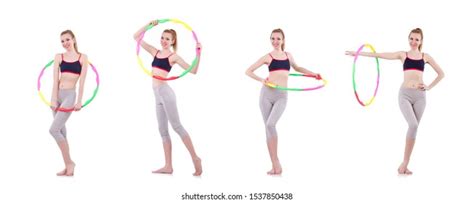 Woman Doing Exercises Hula Hoop Stock Photo 1537850438 | Shutterstock