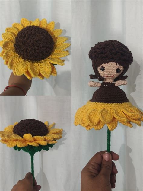 Sunflowers Tejidos Knit Flowers