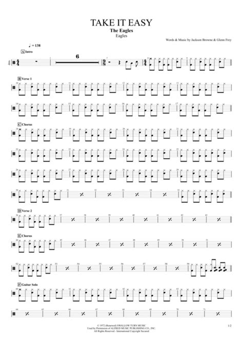 Take It Easy Tab By The Eagles Guitar Pro Full Score Mysongbook