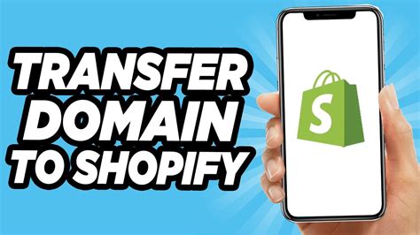 How To Transfer Domain To Shopify Quick Youtube