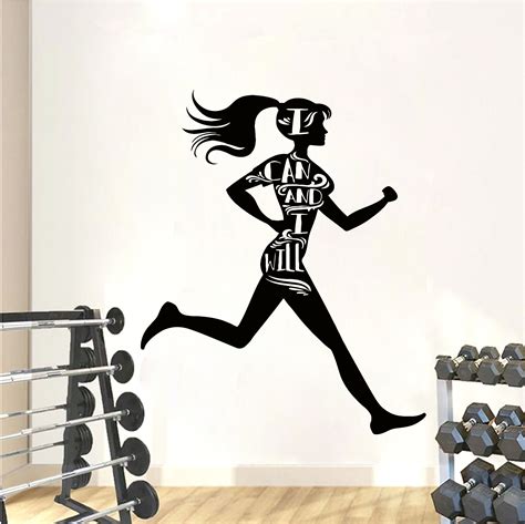 Fitness Wall Decal Workout Wall Decal Gym Wall Decor Etsy Gym Wall