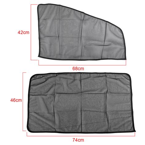 Pcs Car Side Window Sun Shade Magnetic Heat Insulated Mesh Uv