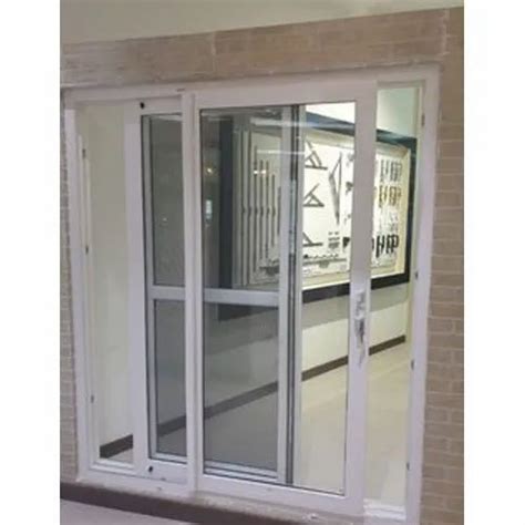 White Powder Coated 3 Track Aluminium Sliding Windows For Residential