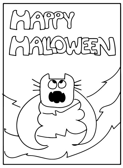 Free Printable Halloween Cards to Color - Free Printable Coloring Pages