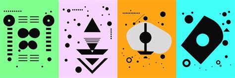 Premium Vector Retro Futuristic Vector Minimalistic Posters With