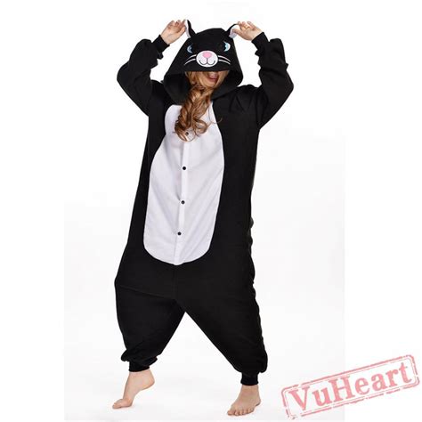 Kigurumi Black Cat Kigurumi Onesies Adult Animal Onesies