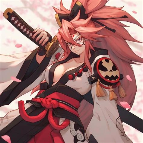 Premium Photo | Anime girl with pink hair holding a sword and a skull ...